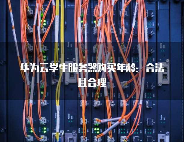 华为云学生服务器购买年龄:合法且合理