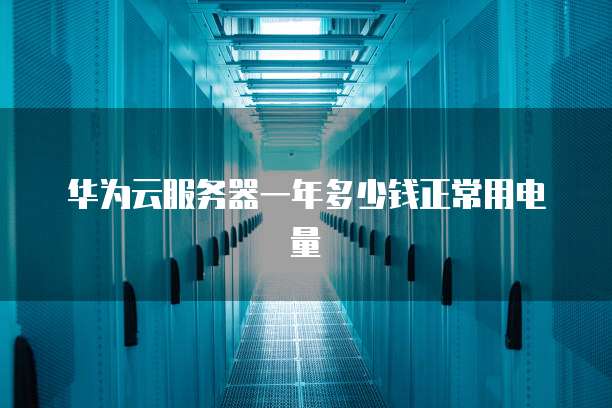 华为云服务器一年多少钱正常用电量