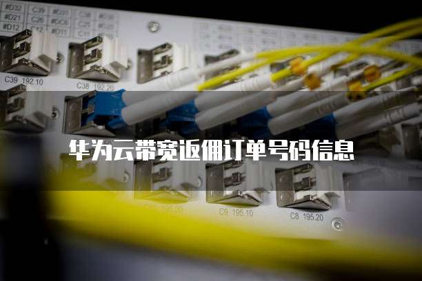 华为云带宽返佣订单号码信息
