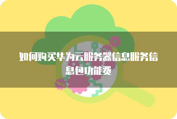 如何购买华为云服务器信息服务信息包功能费