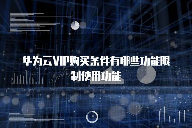 华为云VIP购买条件有哪些功能限制使用功能