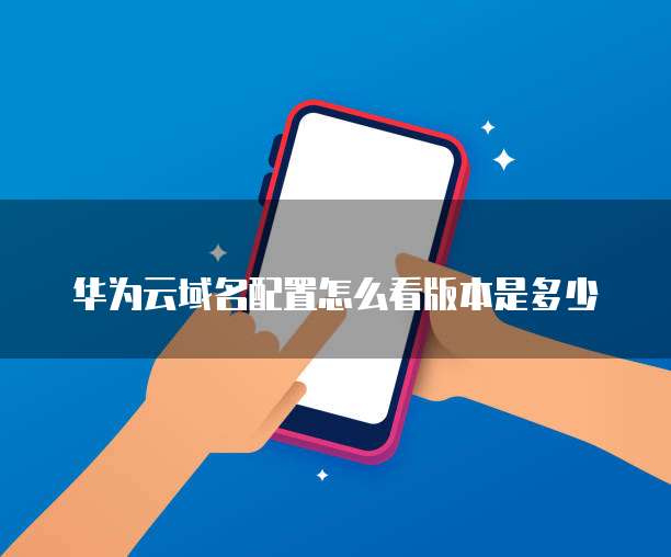 华为云域名配置怎么看版本是多少