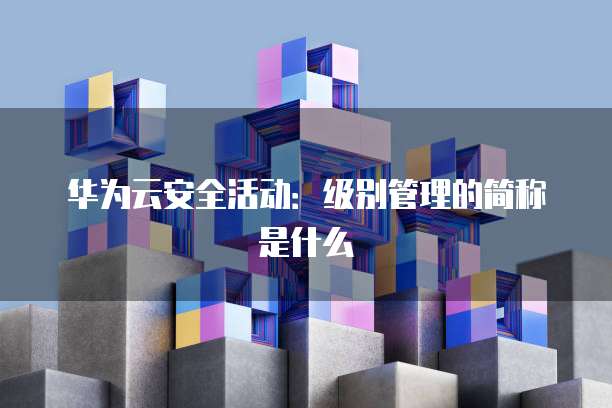 华为云安全活动:级别管理的简称是什么