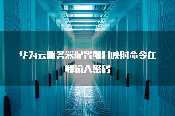 华为云服务器配置端口映射命令在哪输入密码