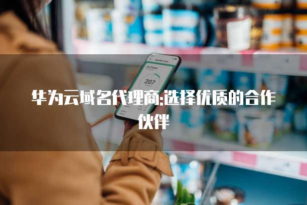 华为云域名代理商:选择优质的合作伙伴