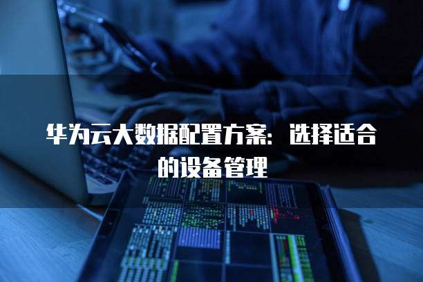 华为云大数据配置方案:选择适合的设备管理