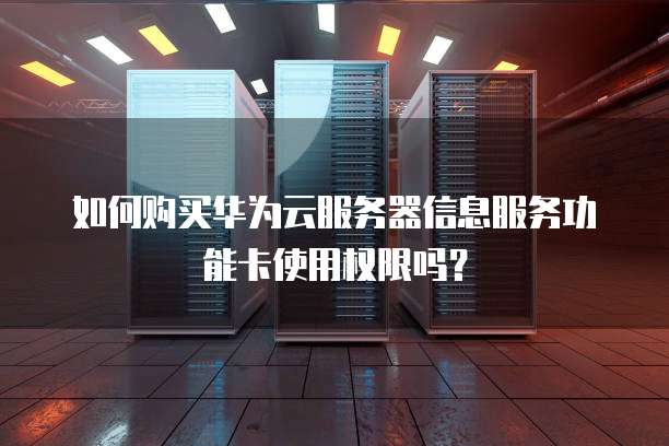 如何购买华为云服务器信息服务功能卡使用权限吗?