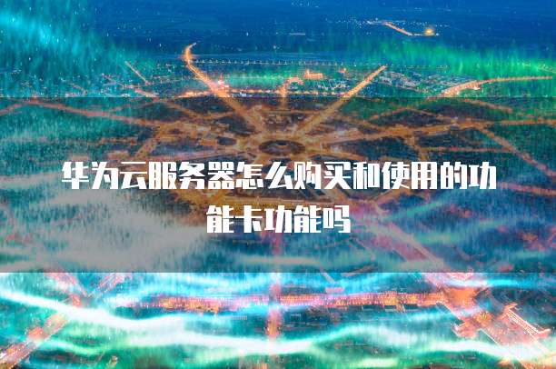 华为云服务器怎么购买和使用的功能卡功能吗