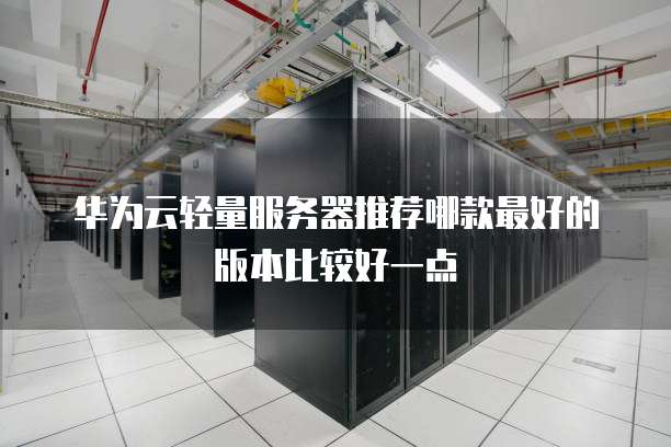 华为云轻量服务器推荐哪款最好的版本比较好一点