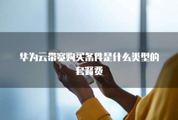 华为云带宽购买条件是什么类型的套餐费