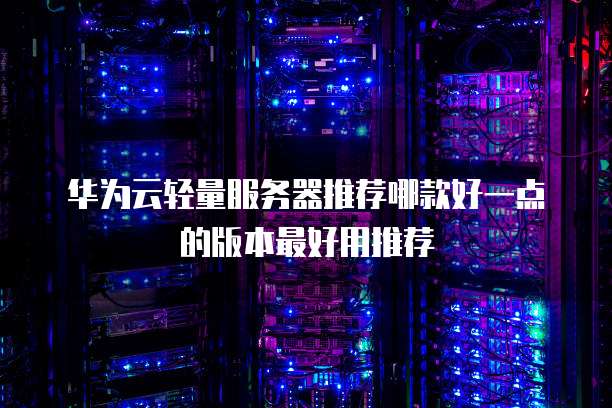 华为云轻量服务器推荐哪款好一点的版本最好用推荐
