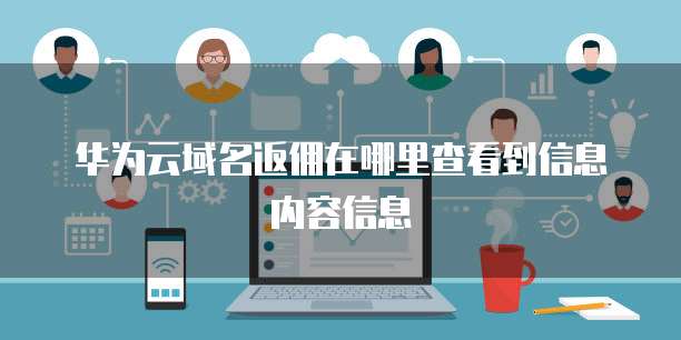 华为云域名返佣在哪里查看到信息内容信息