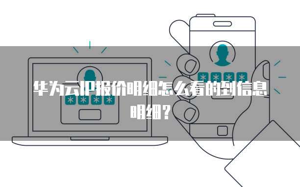 华为云IP报价明细怎么看的到信息明细?