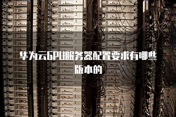 华为云GPU服务器配置要求有哪些版本的