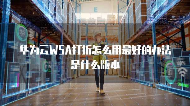 华为云WSA打折怎么用最好的办法是什么版本