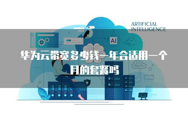 华为云带宽多少钱一年合适用一个月的套餐吗