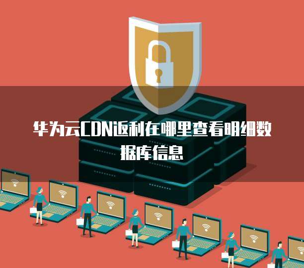 华为云CDN返利在哪里查看明细数据库信息