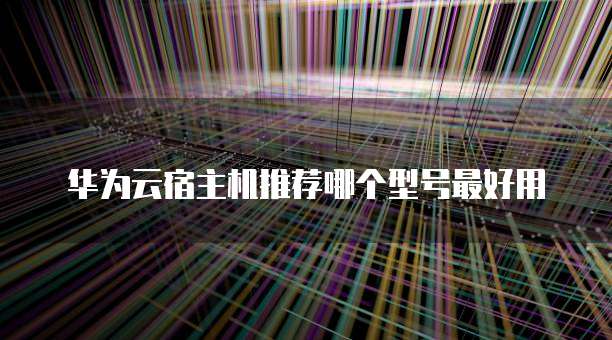 华为云宿主机推荐哪个型号最好用