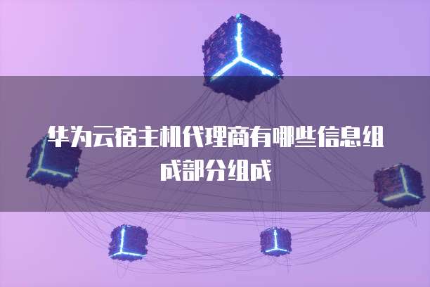 华为云宿主机代理商有哪些信息组成部分组成