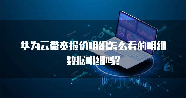 华为云带宽报价明细怎么看的明细数据明细吗?