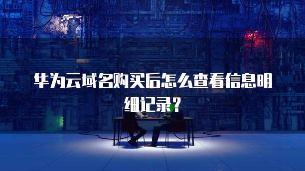 华为云域名购买后怎么查看信息明细记录？