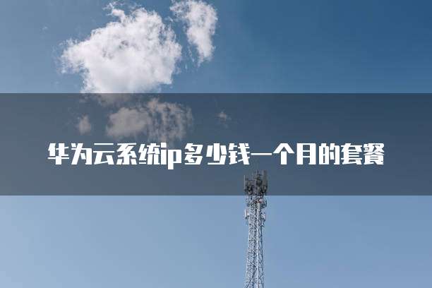 华为云系统ip多少钱一个月的套餐