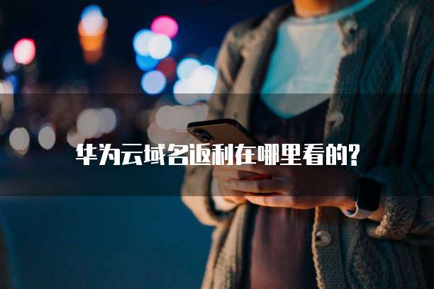 华为云域名返利在哪里看的?