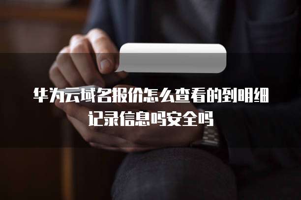 华为云域名报价怎么查看的到明细记录信息吗安全吗