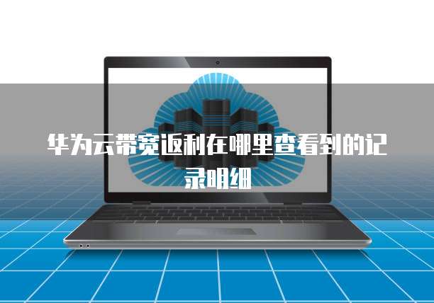华为云带宽返利在哪里查看到的记录明细