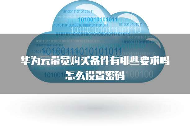 华为云带宽购买条件有哪些要求吗怎么设置密码