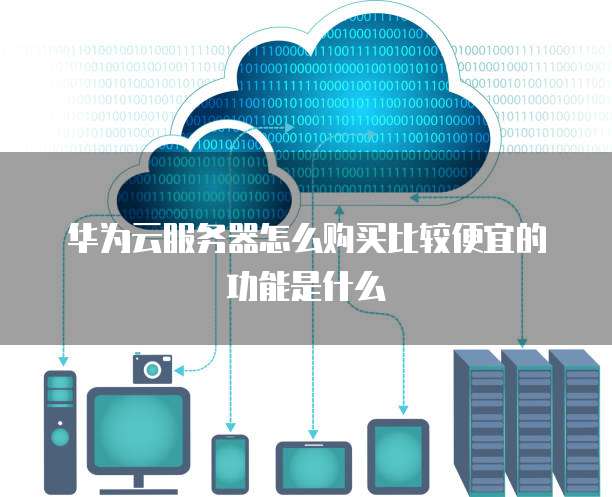 华为云服务器怎么购买比较便宜的功能是什么