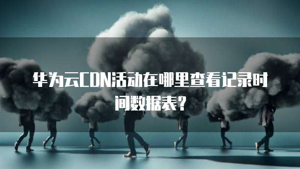 华为云CDN活动在哪里查看记录时间数据表?