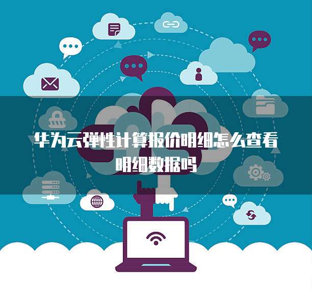 华为云弹性计算报价明细怎么查看明细数据吗