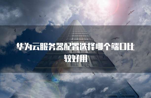 华为云服务器配置选择哪个端口比较好用