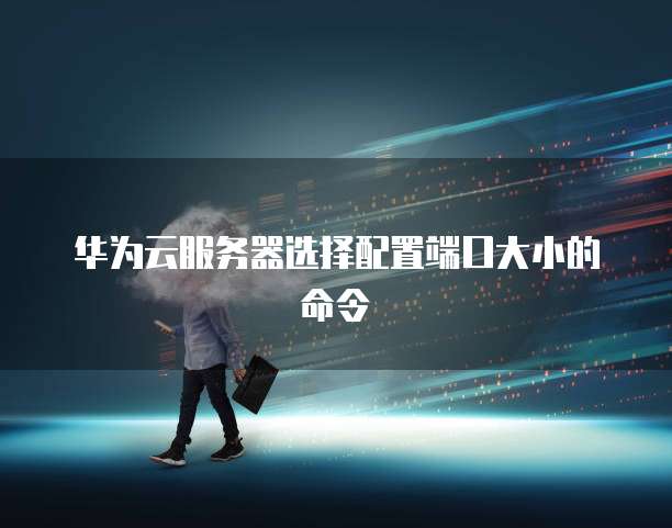 华为云服务器选择配置端口大小的命令