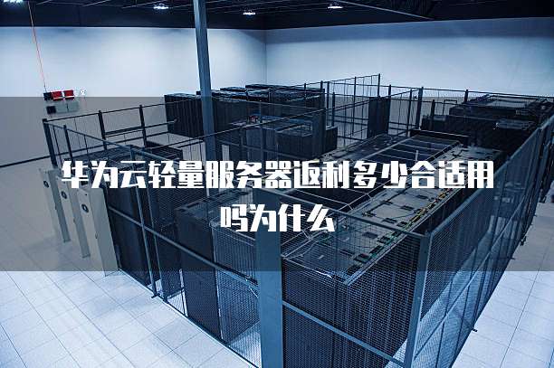 华为云轻量服务器返利多少合适用吗为什么