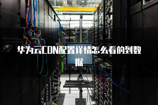 华为云CDN配置详情怎么看的到数据