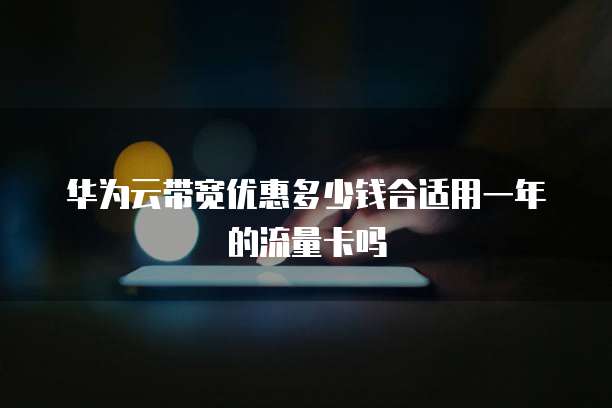 华为云带宽优惠多少钱合适用一年的流量卡吗