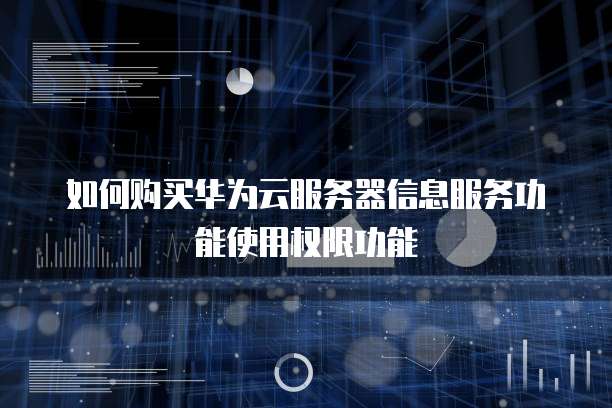 如何购买华为云服务器信息服务功能使用权限功能