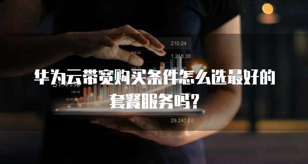 华为云带宽购买条件怎么选最好的套餐服务吗?