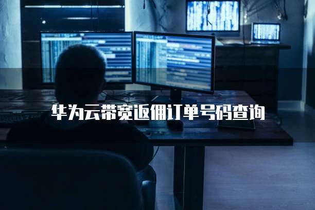 华为云带宽返佣订单号码查询