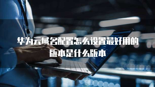 华为云域名配置怎么设置最好用的版本是什么版本
