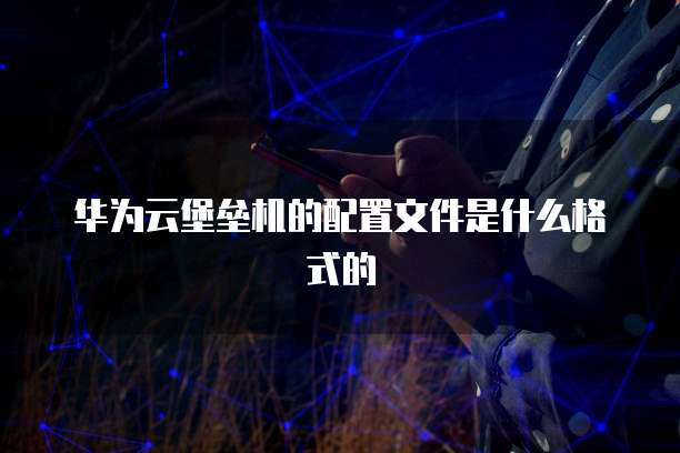 华为云堡垒机的配置文件是什么格式的
