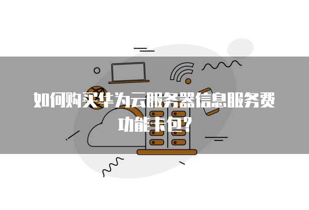 如何购买华为云服务器信息服务费功能卡包?
