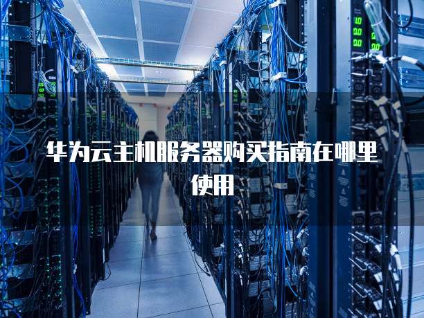 华为云主机服务器购买指南在哪里使用
