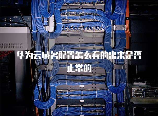 华为云域名配置怎么看的出来是否正常的