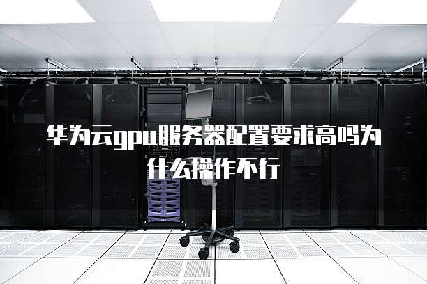 华为云gpu服务器配置要求高吗为什么操作不行