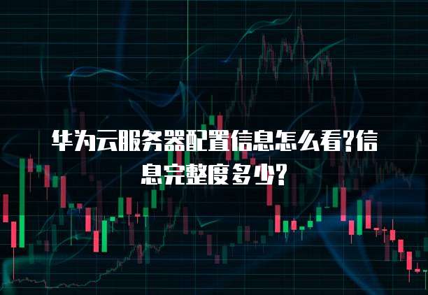 华为云服务器配置信息怎么看?信息完整度多少?