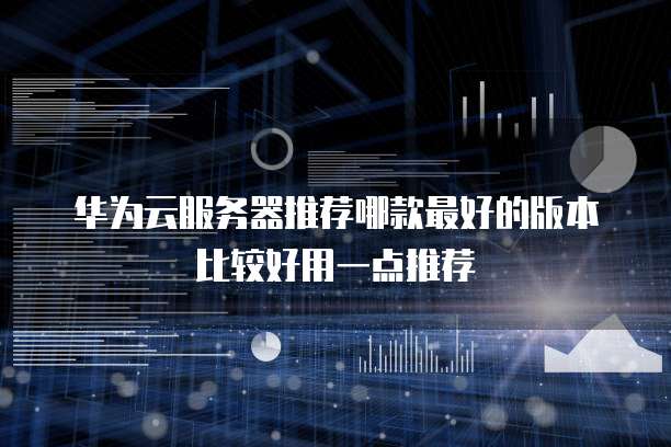 华为云服务器推荐哪款最好的版本比较好用一点推荐