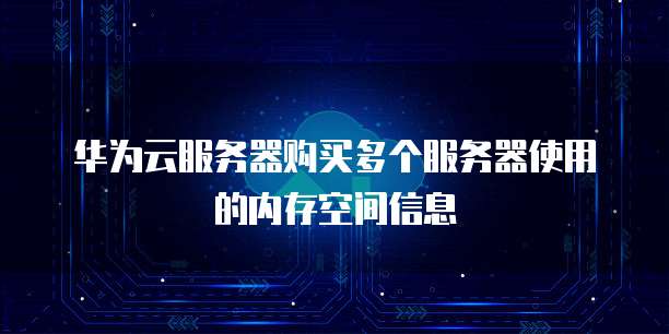 华为云服务器购买多个服务器使用的内存空间信息
